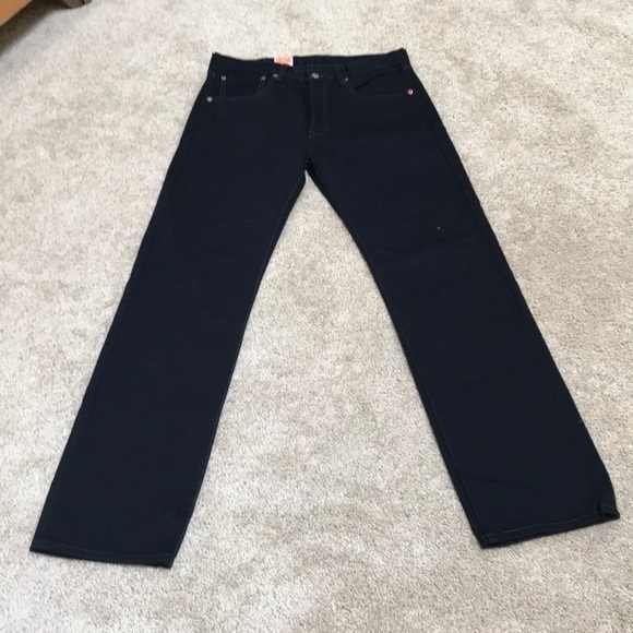 NWT! LEVI'S men’s 32/32 black straight leg jeans - Picture 1 of 8